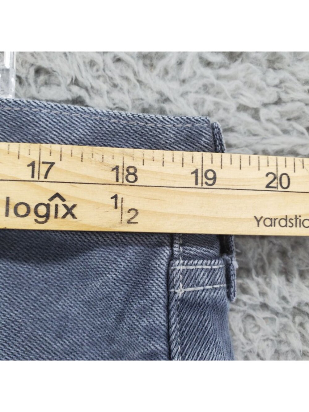 Levis Jeans Mens 42x32 Gray 501 Original Button Fly Straight *Read* - Picture 6 of 12